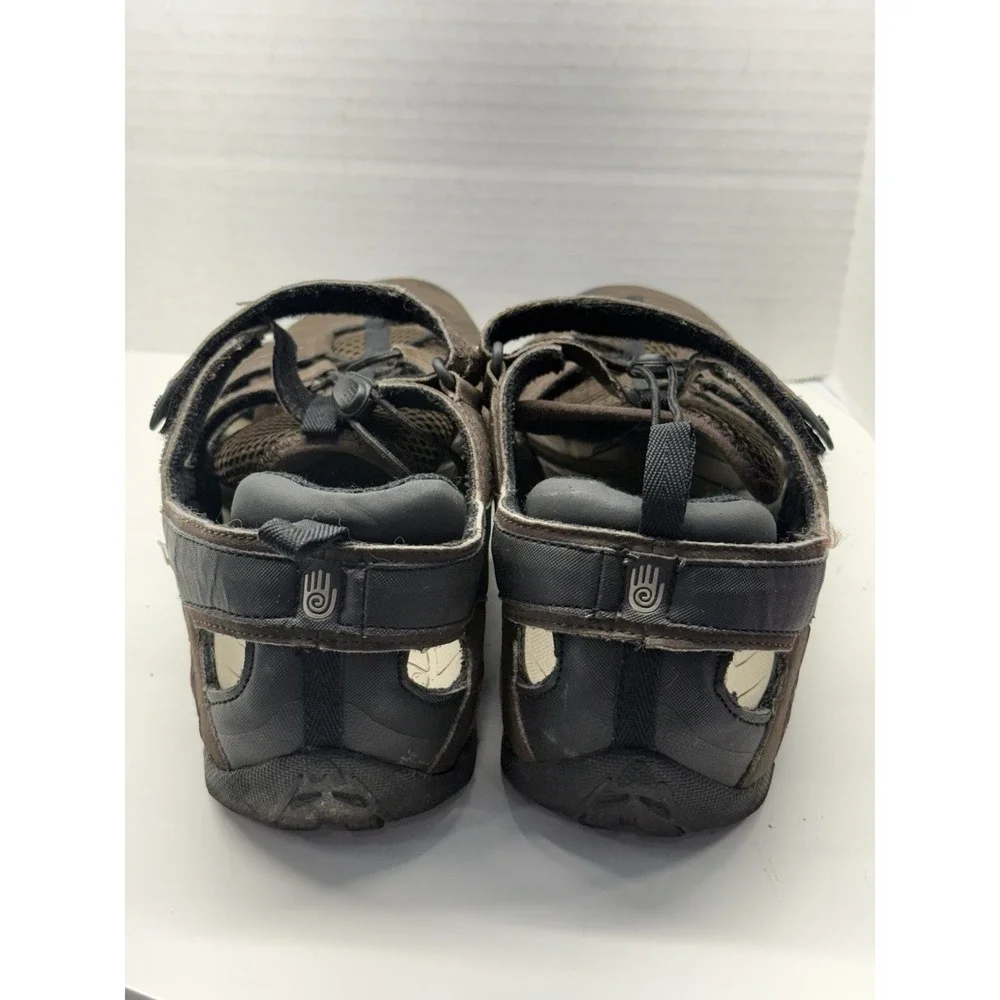 Teva Men's Closed Toe Water Hiking Sandals Brown Leather Mesh Size 11.5